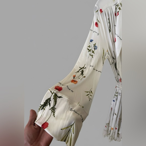 SOMA + CHICO’S Luxe Soft Floral Women's Midi Robe - Picture 4 of 6